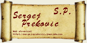 Sergej Preković vizit kartica